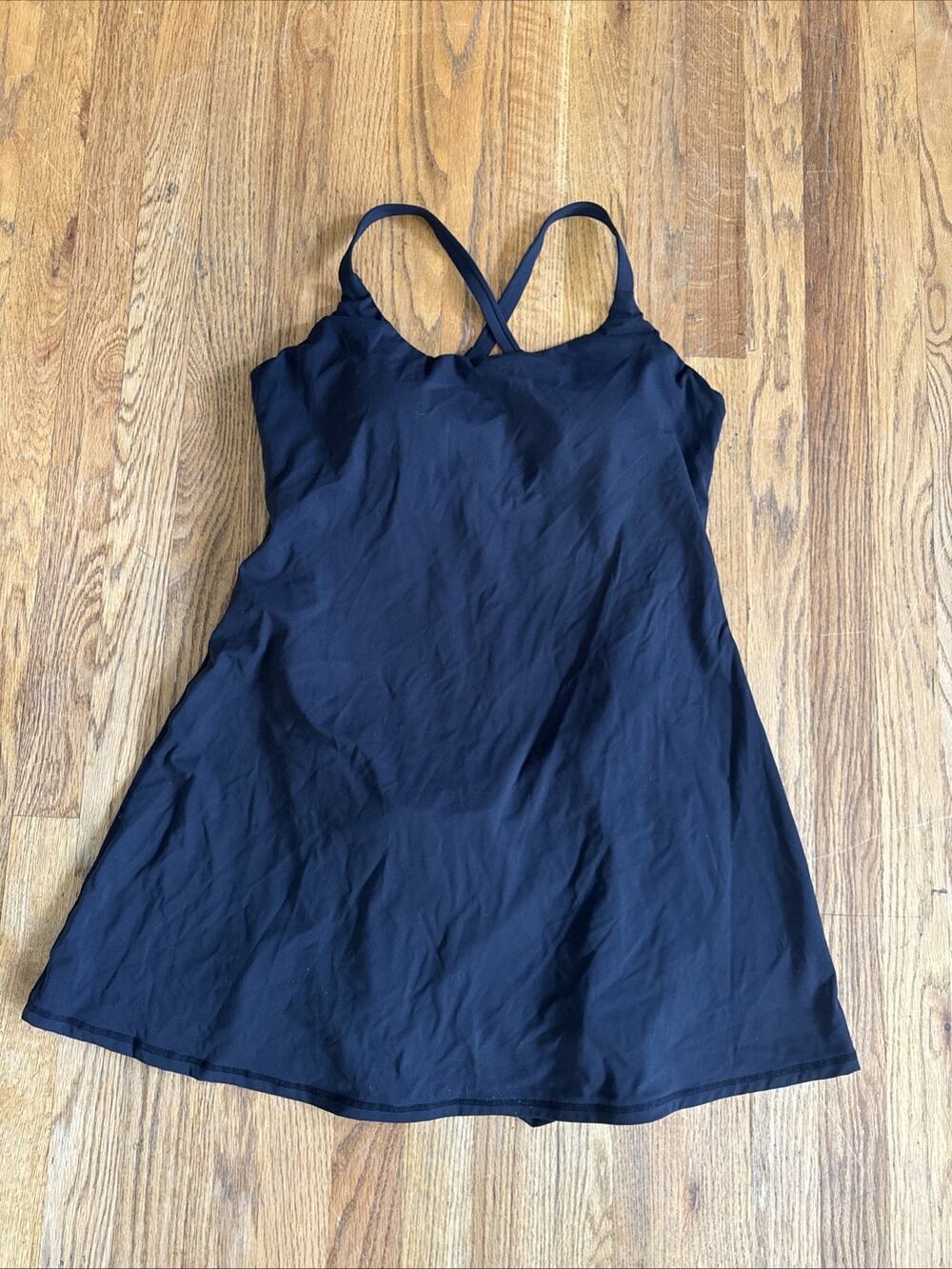 Halara SoftlyZero Plush 2-in-1 Pocket Mini Active Dress Size L Black Tennis Golf